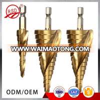 Metric Spiral ODM Gold Coating 4mm 12mm 20mm 32mm Step Drill Bit