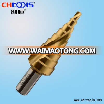 TiN coating high speed steel step drill bit